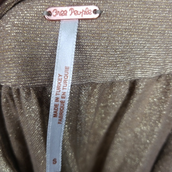 Free People Pleated Love Metallic Minidress - Picture 4 of 8